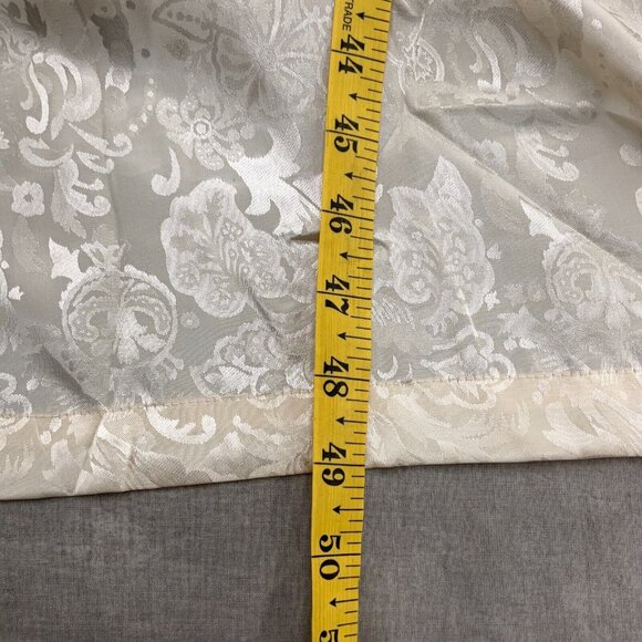 Victoria's Secret Robe Women Small Ivory Tasseled Belt Floral Damask Long Flaw‎ - Picture 13 of 14